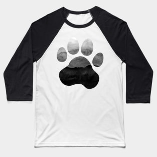 Gray Ombre Paw Print Baseball T-Shirt